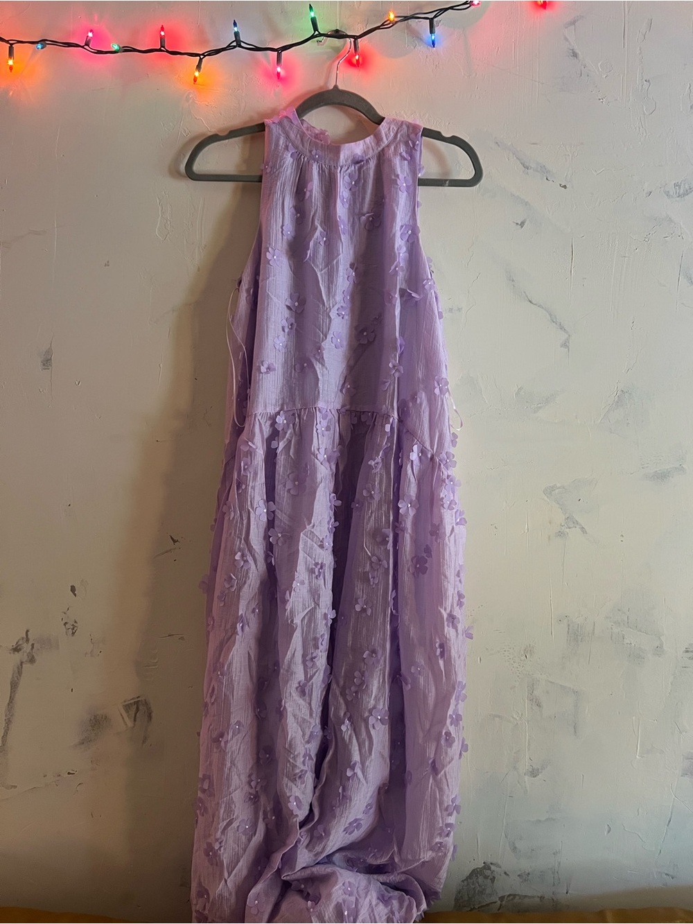 Vero Moda High Neck 3D Lilac Dress